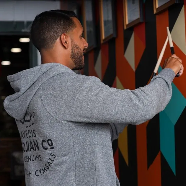 Zildjian Gray Zip-Up Hoodie Medium