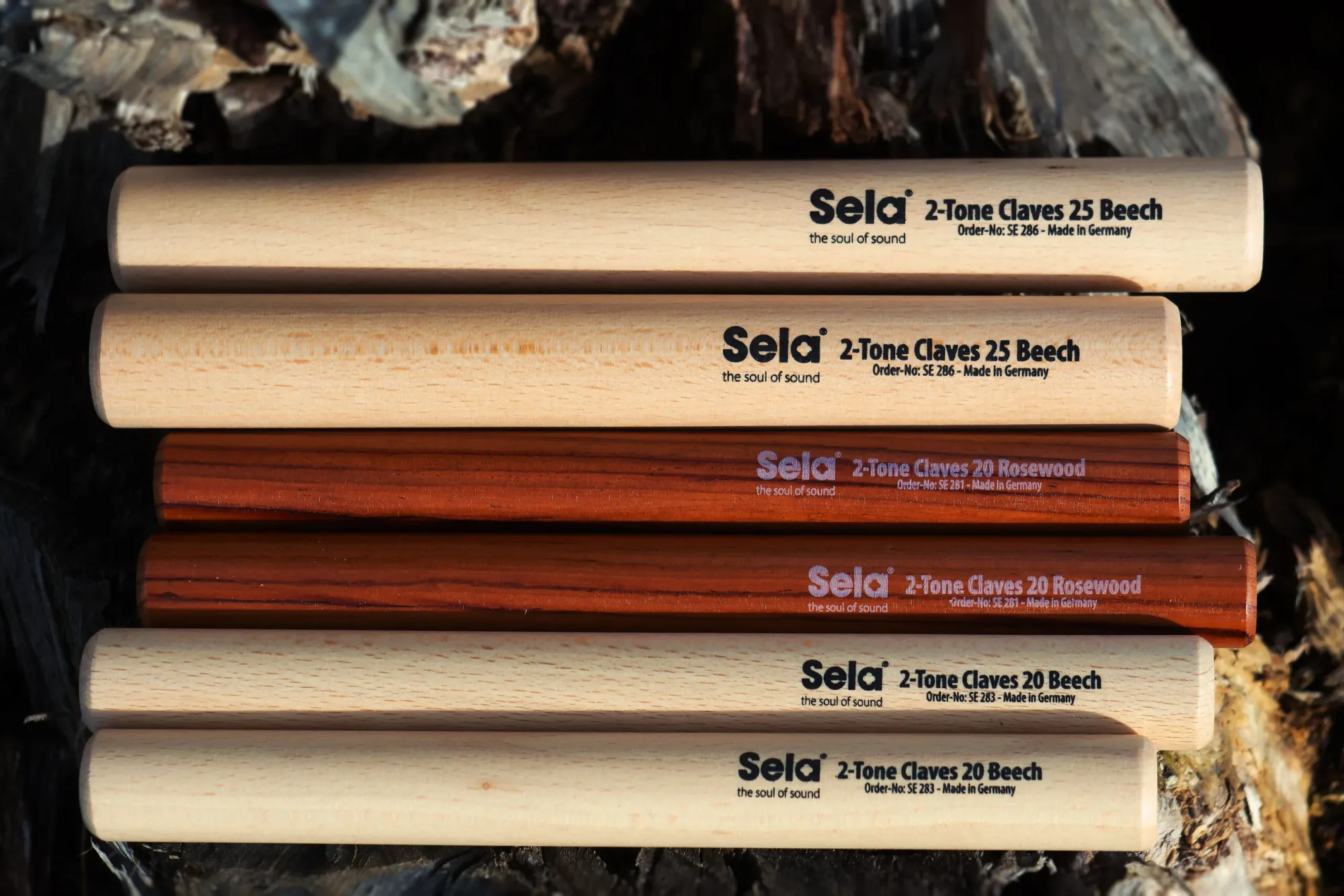Sela 2-Tone Claves 20 Beech