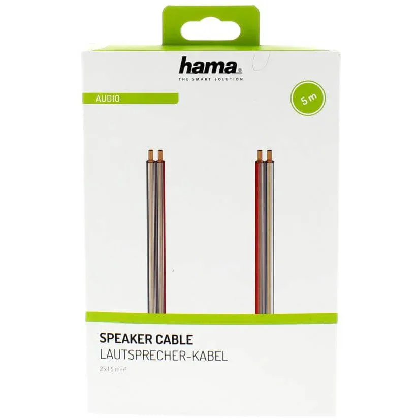 Hama Speaker Cable 2x1.5mm2 Transparent 5m