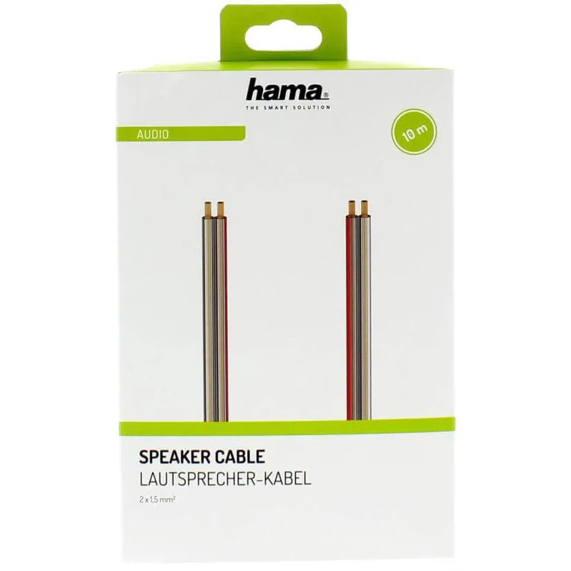 Hama Speaker Cable 2x1.5mm2 Transparent 10m
