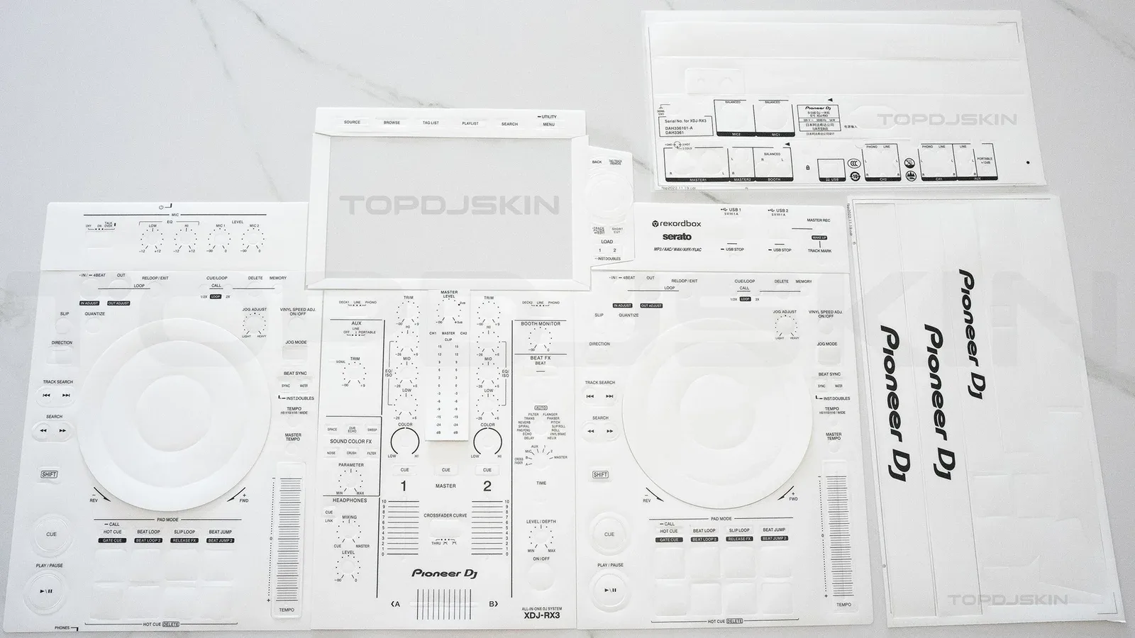 TopDJ Skin Pioneer DJ XDJ-RX3 Protection White