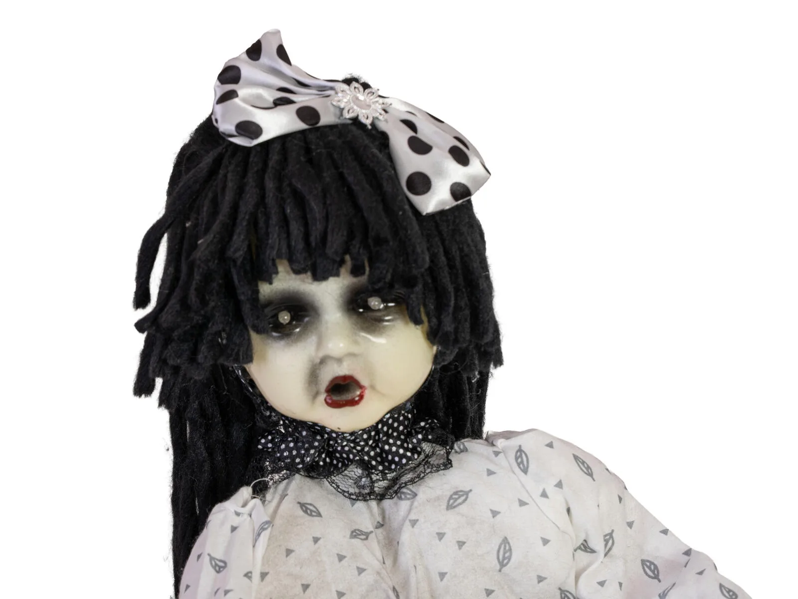 Europalms Halloween Figure Girl On Rocking Horse Animated 72cm