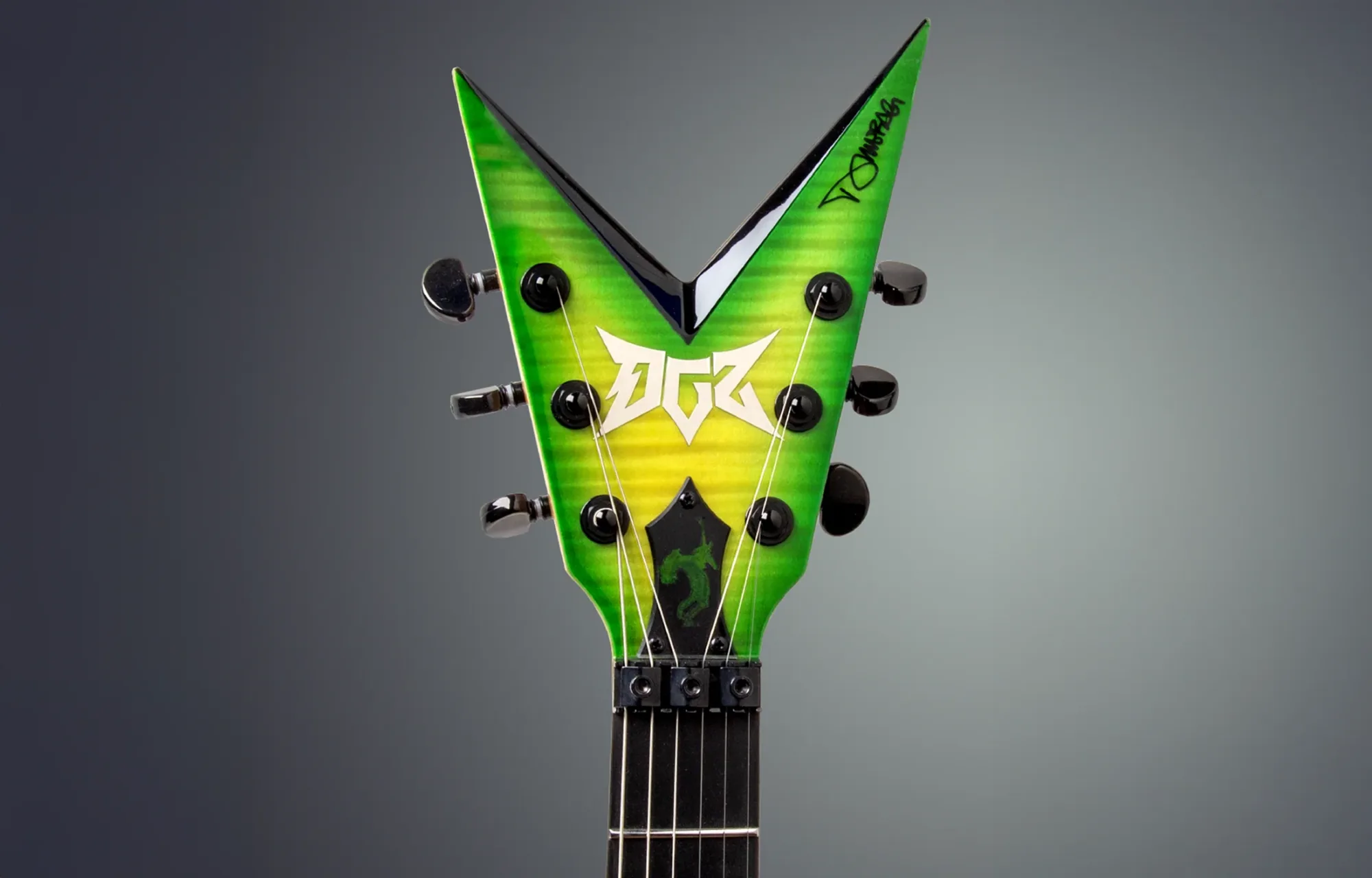 Dime Guitarz Culprit Dime Slime Green Burst Flame
