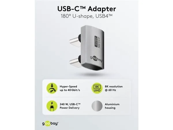 Goobay USB-C Plug USB4 Up/Down 8K