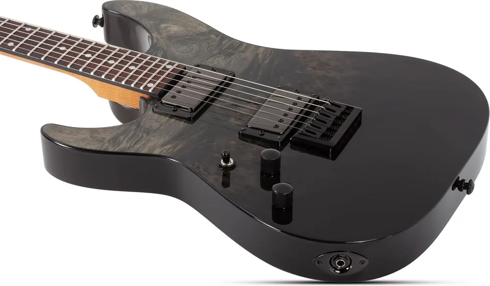 Schecter C-1 Standard Black Fade Burst BURL BFBB Left