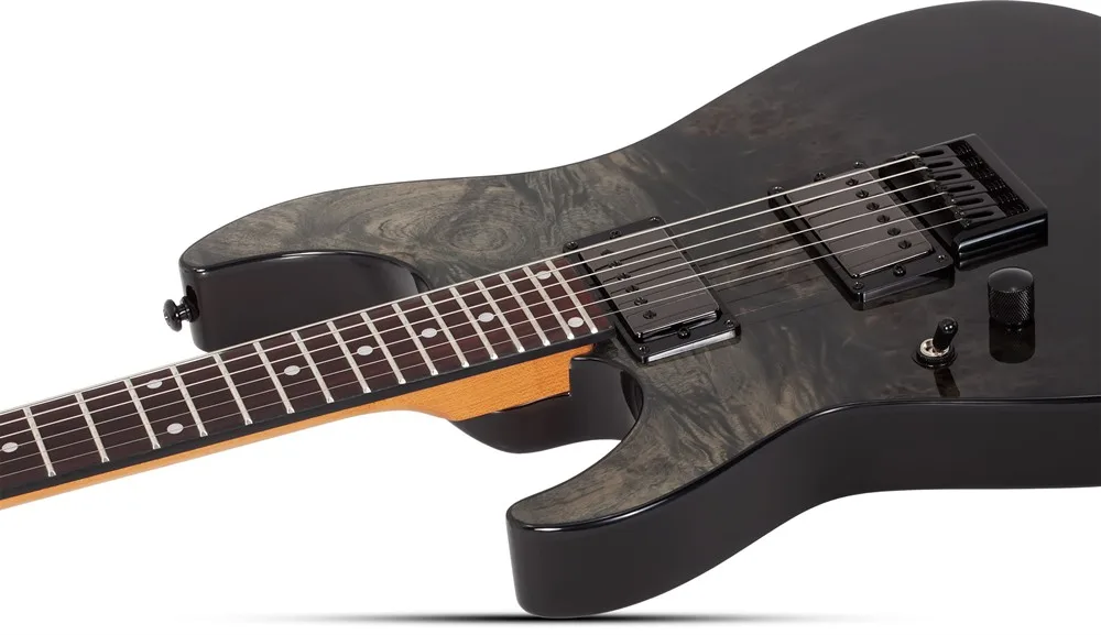 Schecter C-1 Standard Black Fade Burst BURL BFBB Left