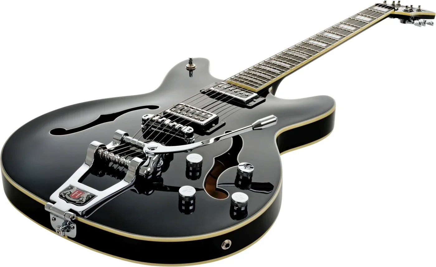 Hagström Tremar Viking Baritone Deluxe Black