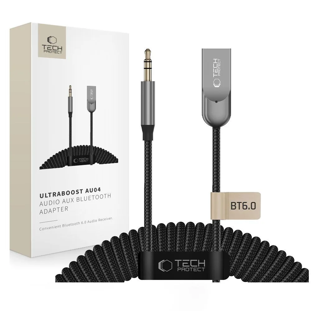 Tech-Protect Ultraboost Audio Adapter Aux Bluetooth 6.0 Grey