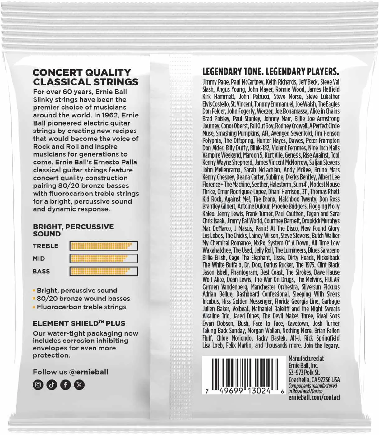 Ernie Ball 2405 Ernesto Palla Carbon & Gold