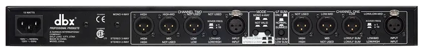 234xs Stereo 2/3 Way, Mono 4-Way Crossover