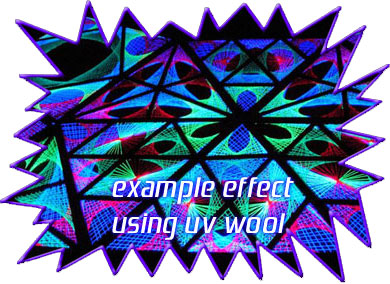 UV UV Reactive Nylon Acrylic Yarn Pink