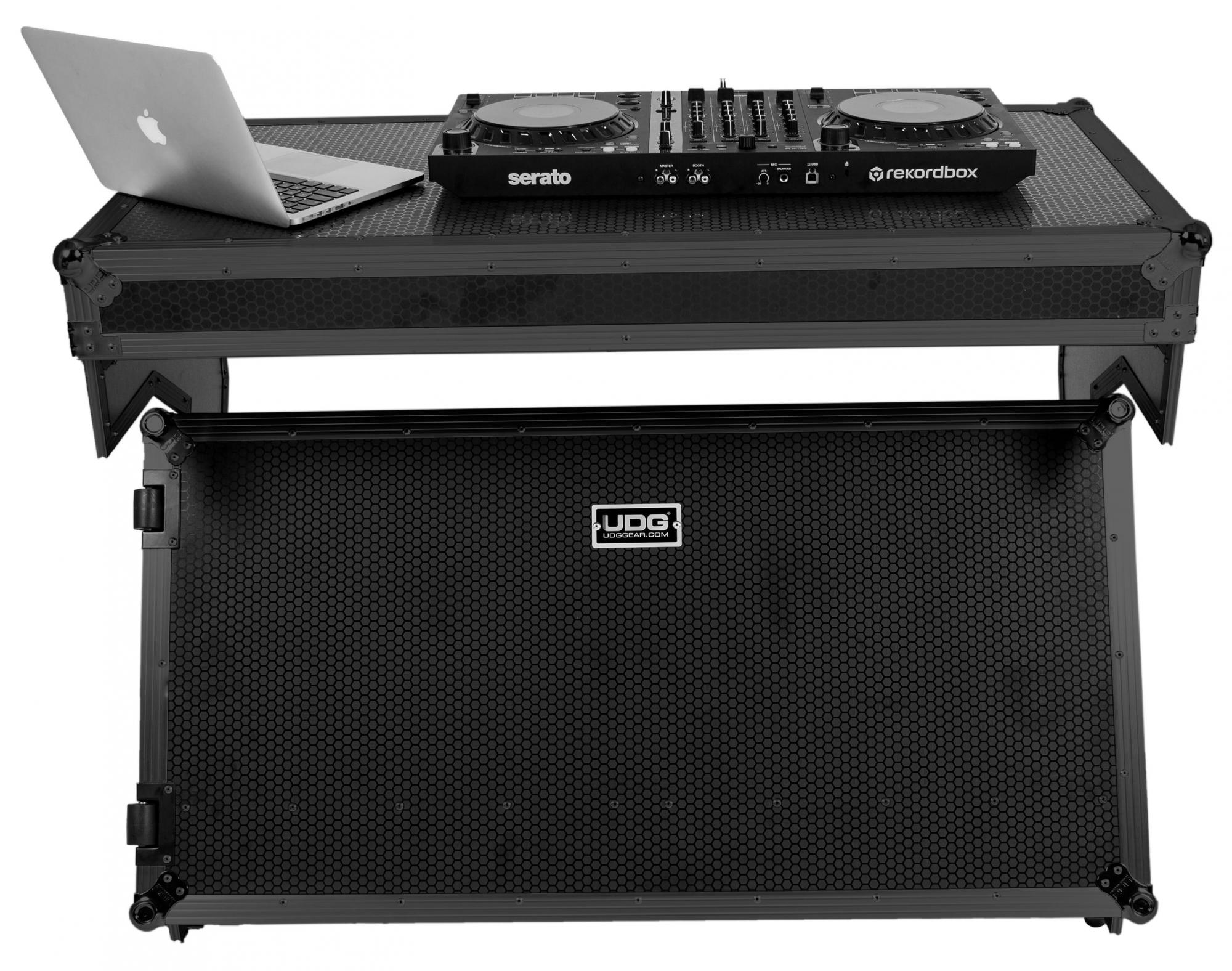 UDG Ultimate Flight Case Portable Z-Style DJ Table Black Plus (Wheels)