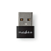 Nedis USB 2.0 USB Type-A > USB Type-C Fe Black
