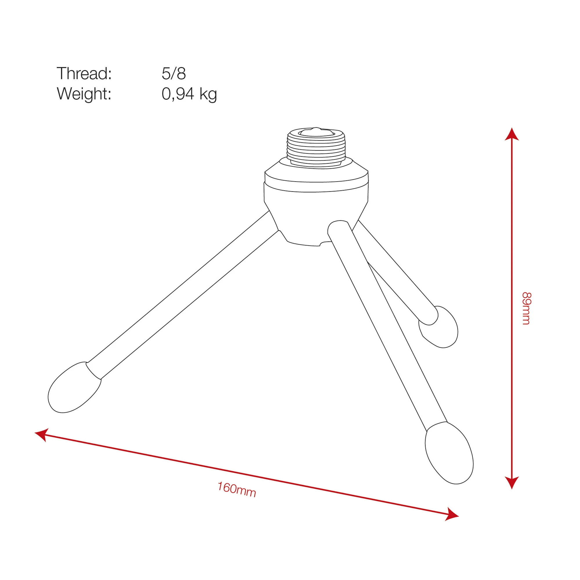 DAP Audio D8207C Mini Desk Mic Stand