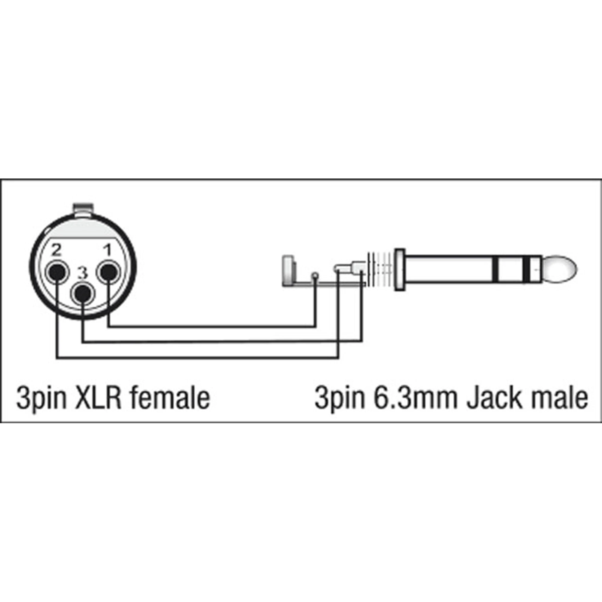 DAP Audio 1xXLR Fe > 1x6.3mm Ma ST (XGA24)