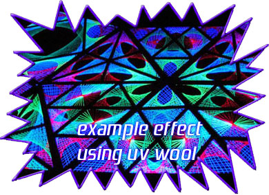 UV UV Reactive Nylon Acrylic Yarn White