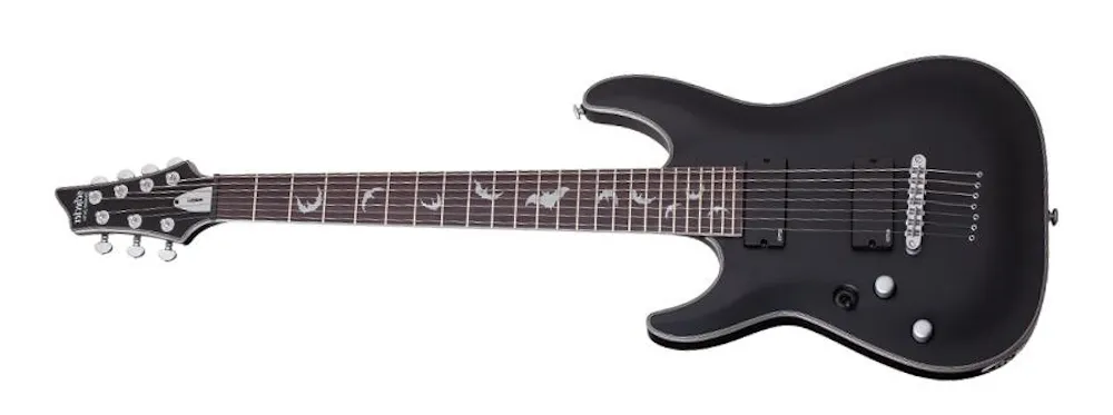 Schecter Damien Platinum-7 Satin Black LEFT