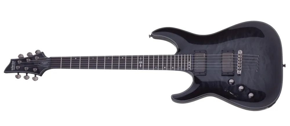 Schecter Hellraiser Hybrid C-1 Trans Black Burst LEFT