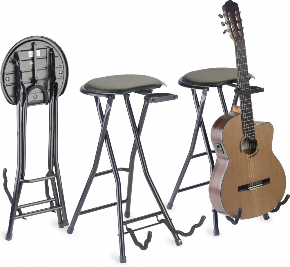 Stagg Foldable Stool w/guitarstand