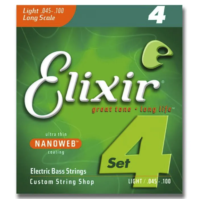 Elixir 14052 Electric Bass Nickel Plated Steel NANOWEB 045-100