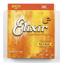 Elixir 11600 Banjo Nickel Plated Steel POLYWEB Light 009