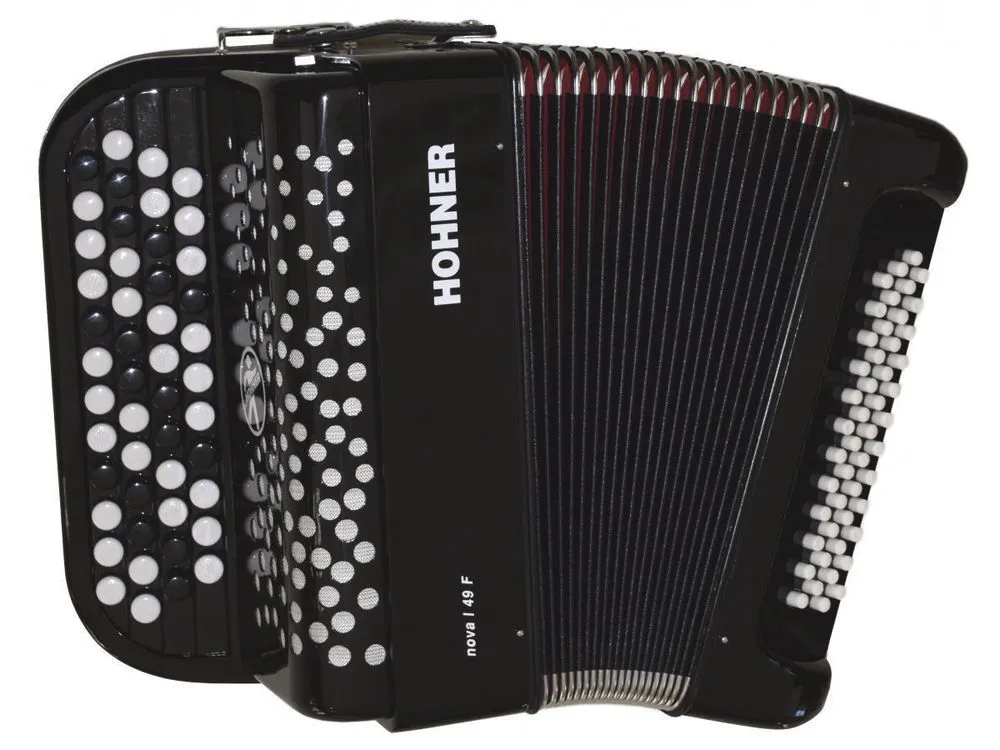 Hohner Nova I 49 F Black C-System (left hand parallel C-System)