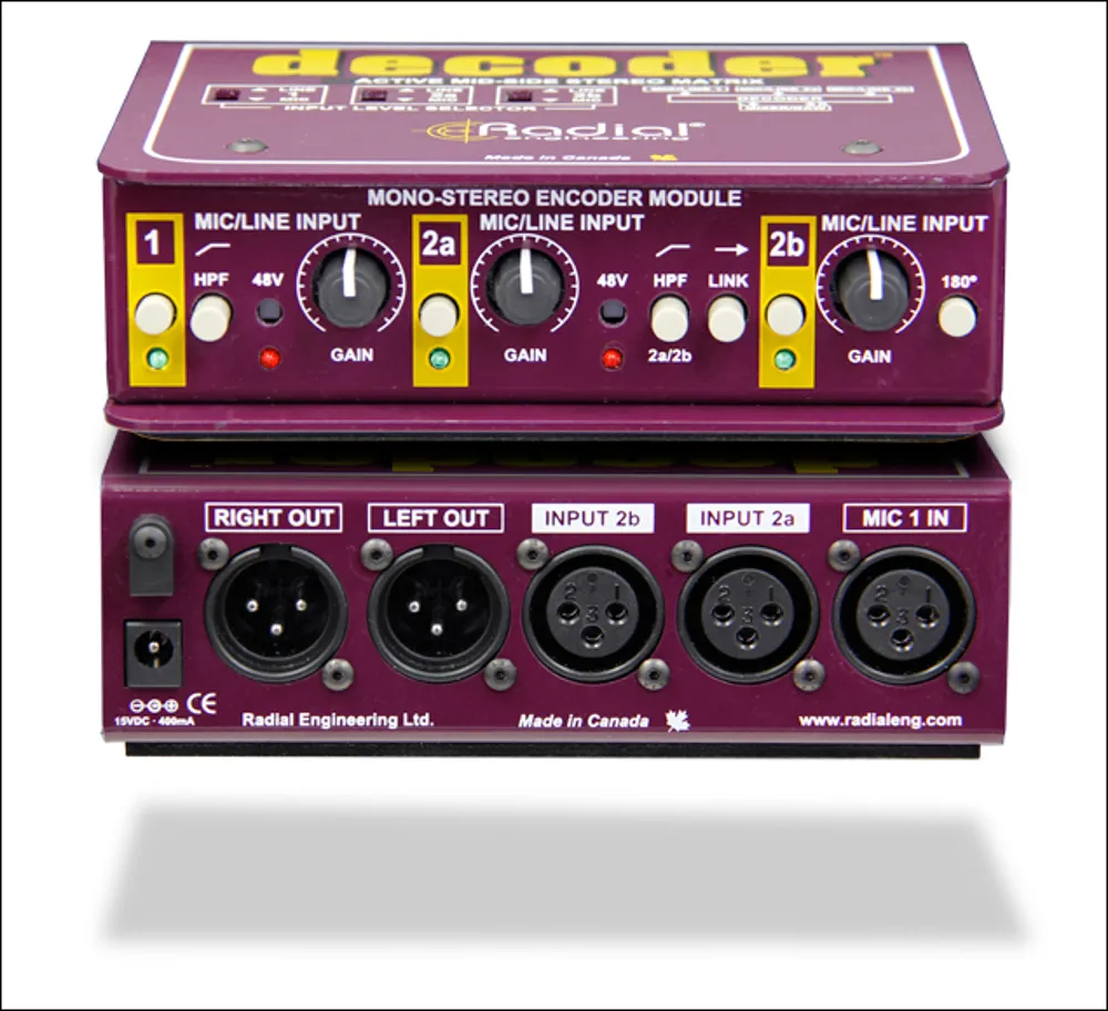 Radial Radial Decoder- Mid/Side Matrix and Mic Preamp