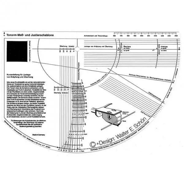 Tonar Tone arm alignment gauge