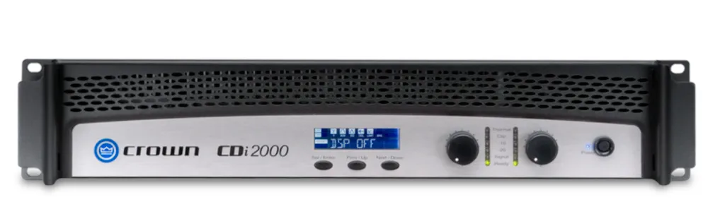 Crown CDi2000, DSP-slutsteg 2 x 800 W @ 4 ohm/70 Volt
