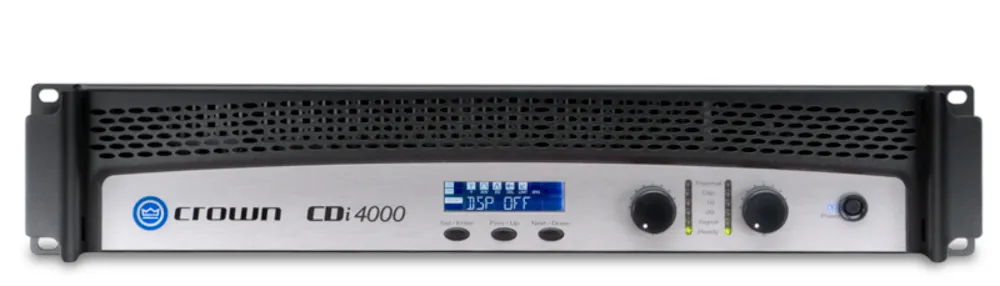 Crown CDi4000, DSP-slutsteg 2 x 1200 W @ 4 ohm/70 Volt