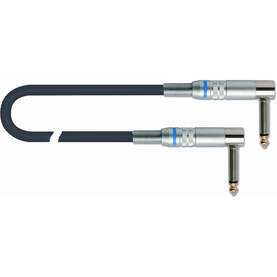 Quik Lok Patch Cable 6.3mm MO > 6.3mm MO Angled 0.2m