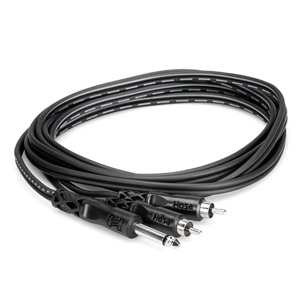 Hosa 1x6.3mm Ma > 2xRCA Ma 3m