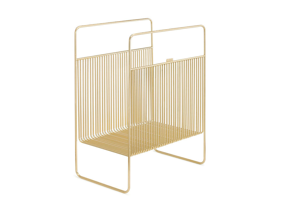 Zomo VS-Rack Wave Gold – Plattensammlung Regal Für Bis Zu 40 LPs