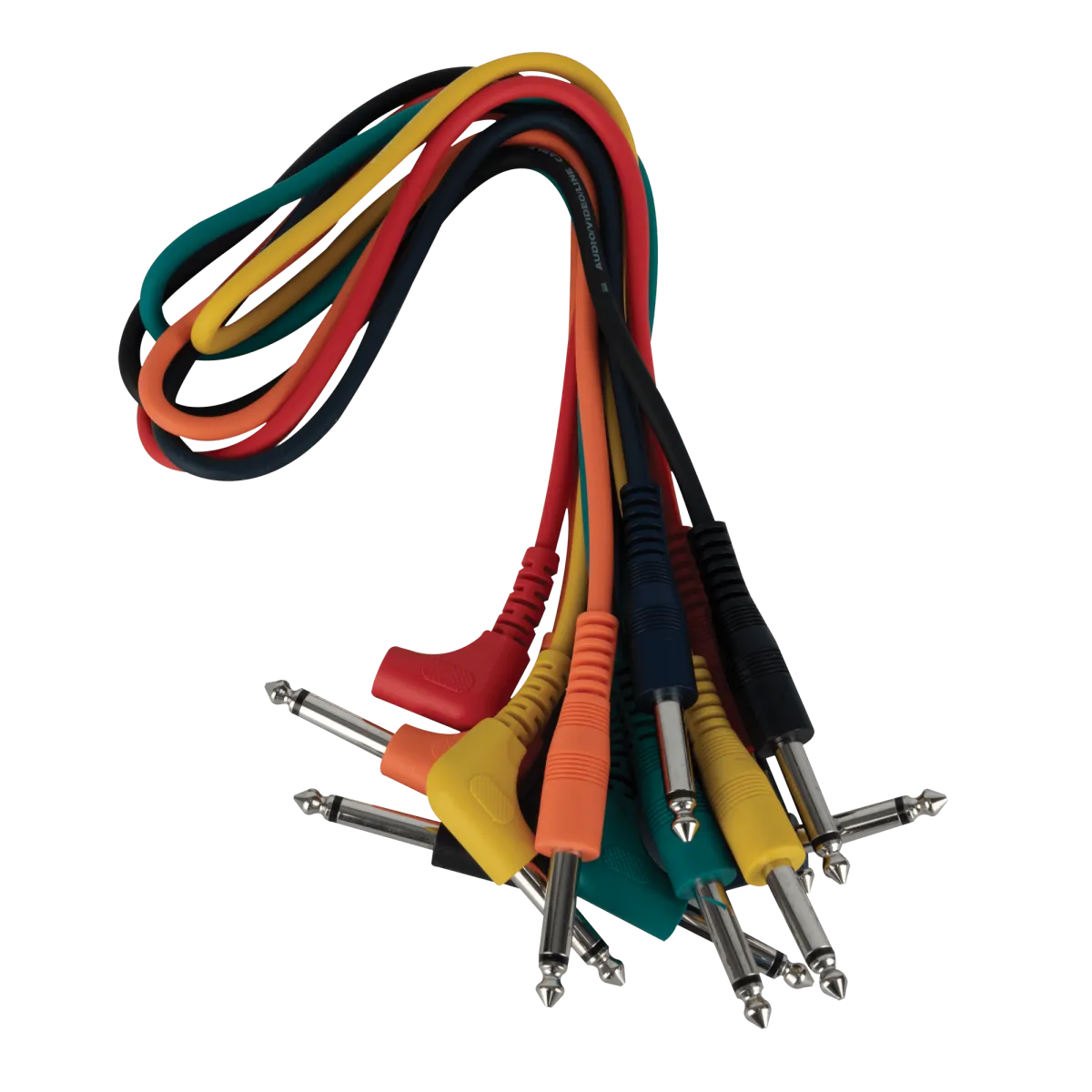 DAP Audio 1x6.3mm > 1x6.3mm angled 0.6m (6-pack)