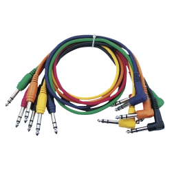 DAP Audio 1x6.3mm ST > 1x6.3mm ST angled 0.6m (6-pack)