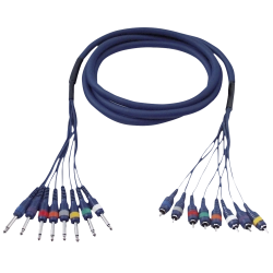 DAP Audio 8x6.3mm Ma > 8xRCA Ma 3m