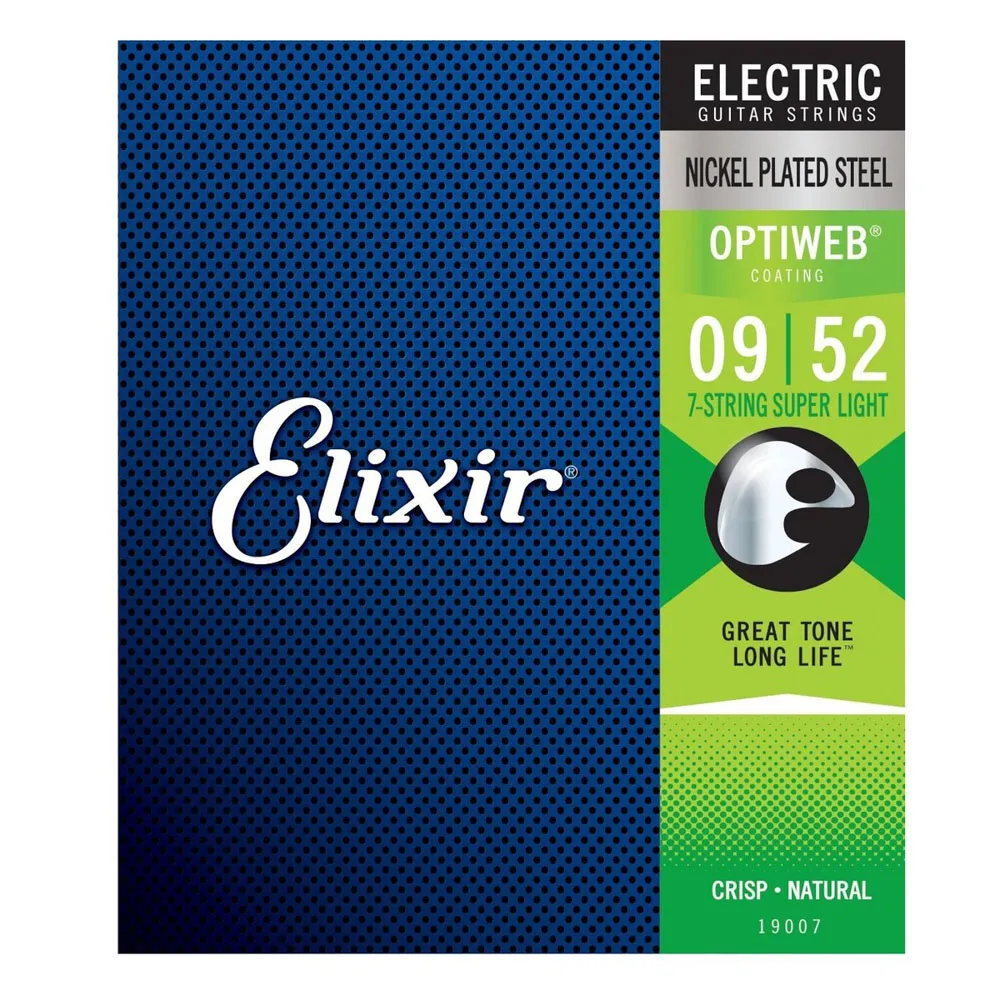 Elixir Electric Nickel Plated Steel Optiweb 7-String 9-52