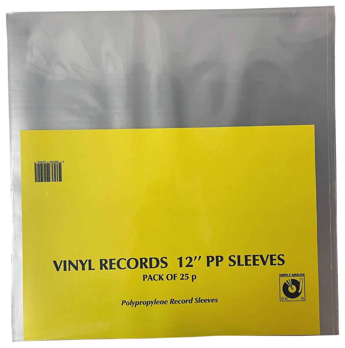 Simply Analog LP 12-inch PP Polypropylene Heavy Sleeve 1 piece