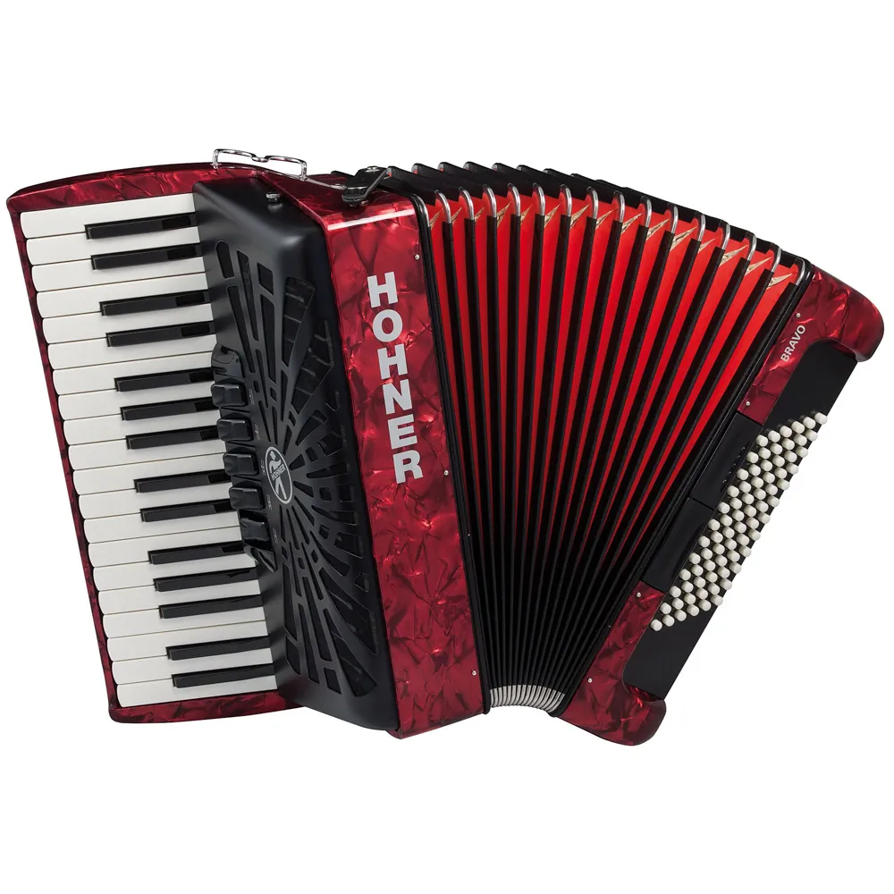 Hohner Bravo III 72 Red SilentKey