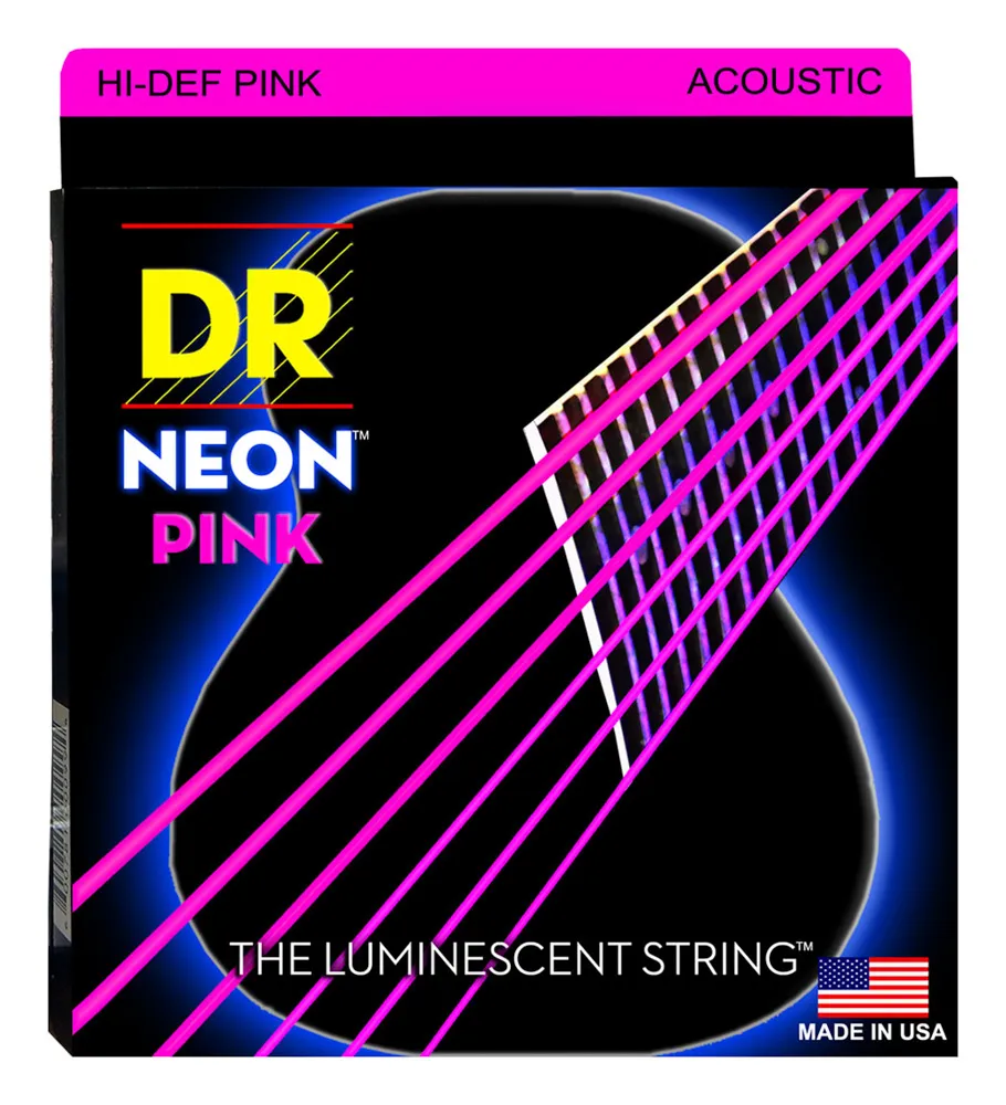 DR Strings NPA11 Neon Pink Western Medium-Light 011-050