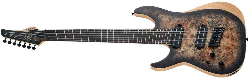 Schecter - Reaper-7 Multiscale LH Satin Charcoal Burst (SCB)