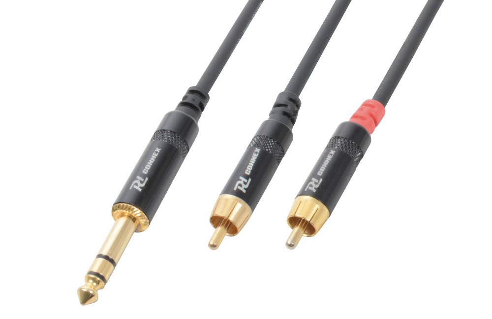 PD Connex Cable 6.3 Stereo- 2 RCA Male 1.5m [2 pcs left]