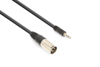 Vonyx Cable XLR Male-3.5 Stereo 0,5m [2 pcs left]