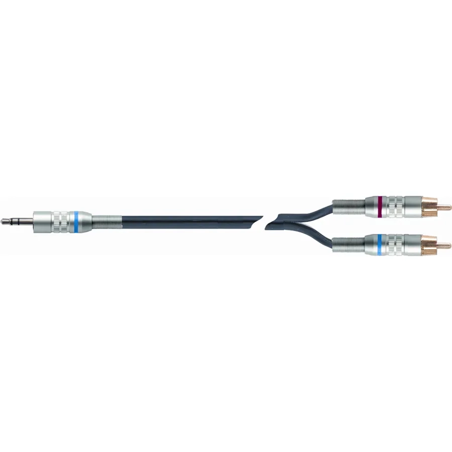 Quik Lok 3.5mm MA ST > 2xRCA Ma 6m