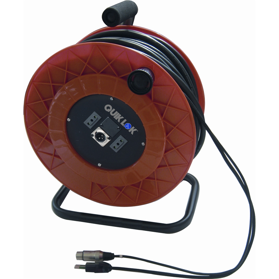 Quik Lok AVPL2001-60 Audio/Power speaker cable drum Black 60m