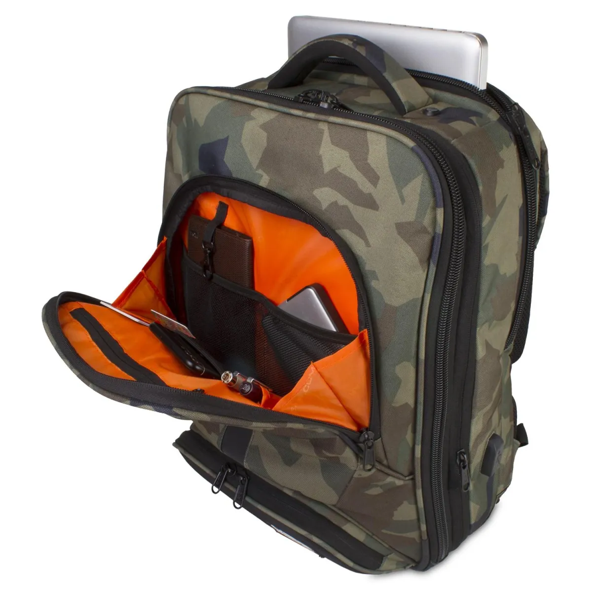 UDG Backpack Slim Black Camo/Orange inside