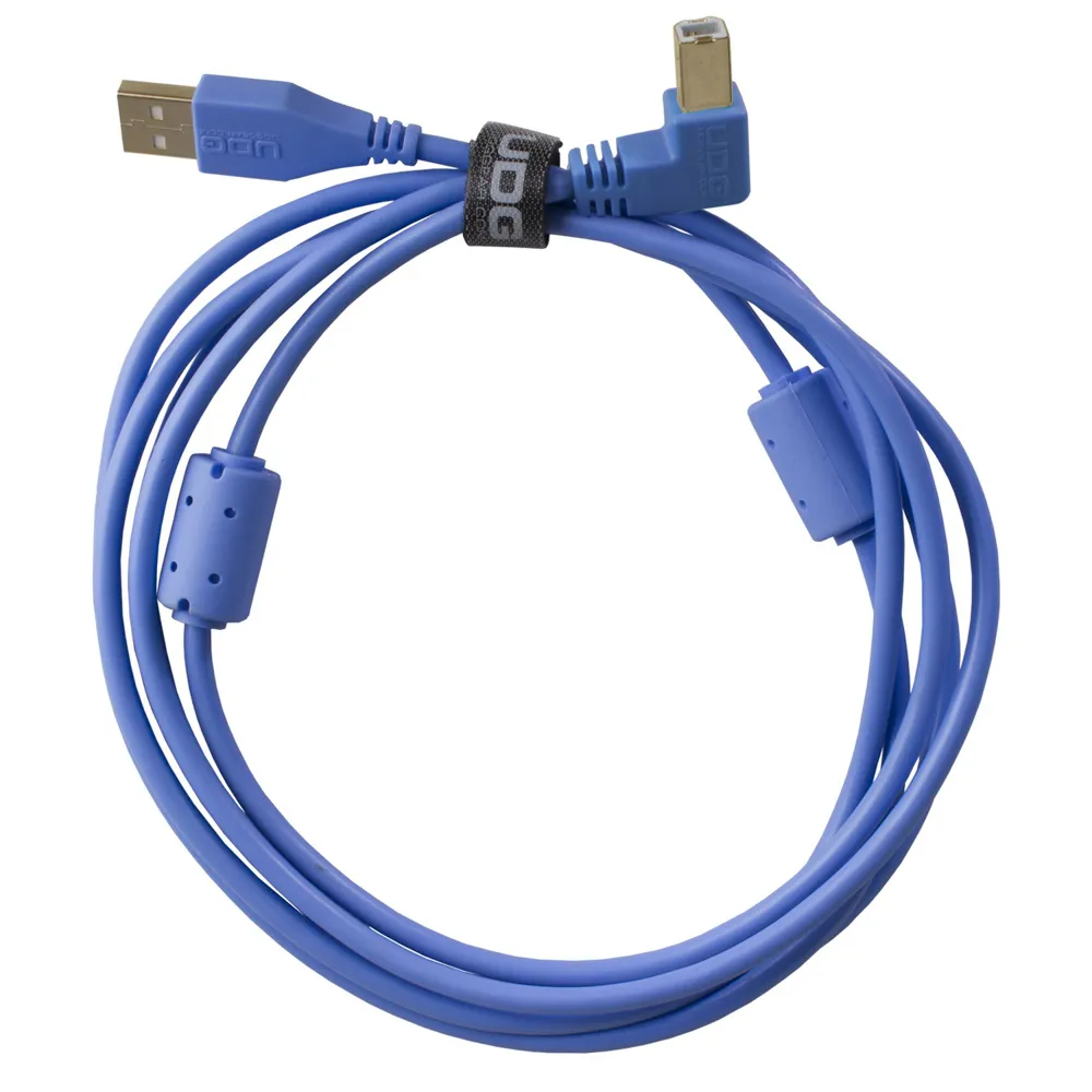 UDG USB 2.0 A-B Blue Angled 2m