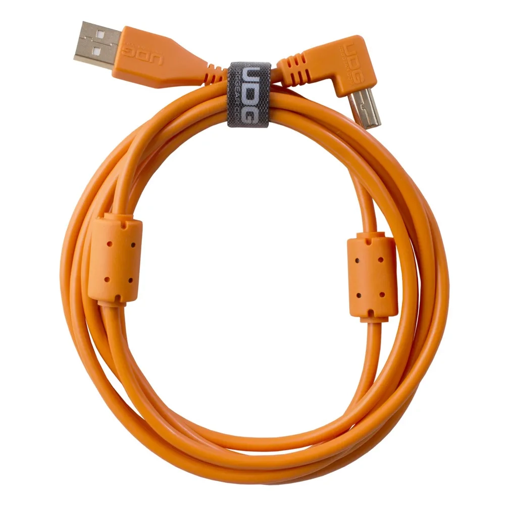 UDG USB 2.0 A-B Orange Angled 2m
