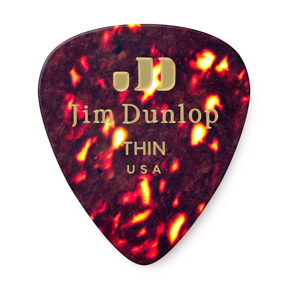 Dunlop 483P05TH Celluloid Shell Pick Thin 12-pack