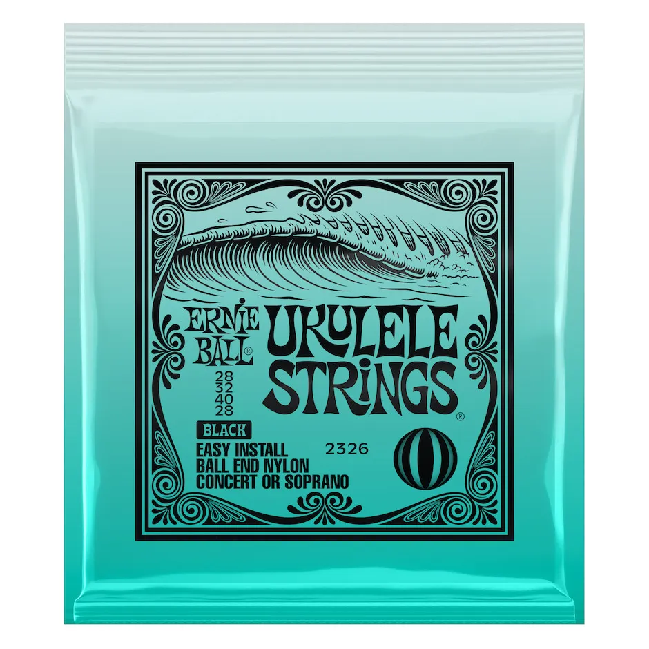 Ernie Ball EB-2326 Ukulele Sopran/Concert, Black